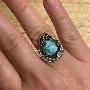 Silver and Turquoise Statement Ring